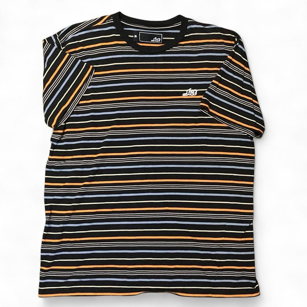 …Lost skateboards striped crewneck tee basic embroidered M/20.5